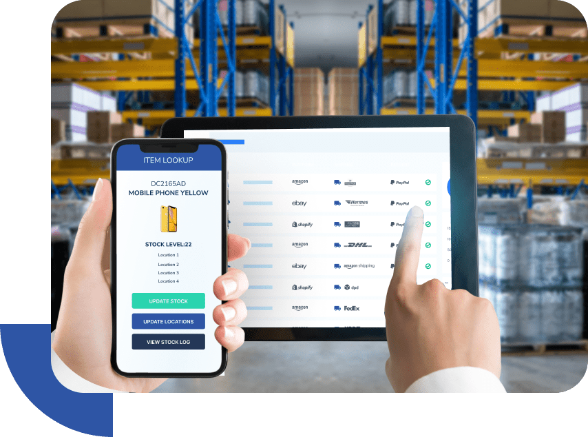 Mobile to Tablet Warehousing Dashboard